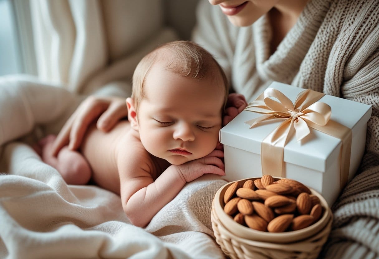 Den perfekte gave med mandler til nyfødte